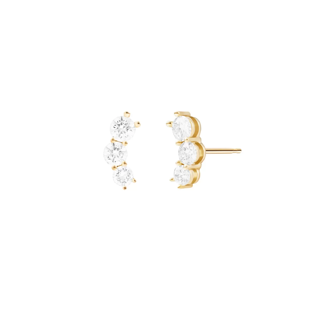 Earrings>Melissa Kaye ARIA TRIPLET STUD