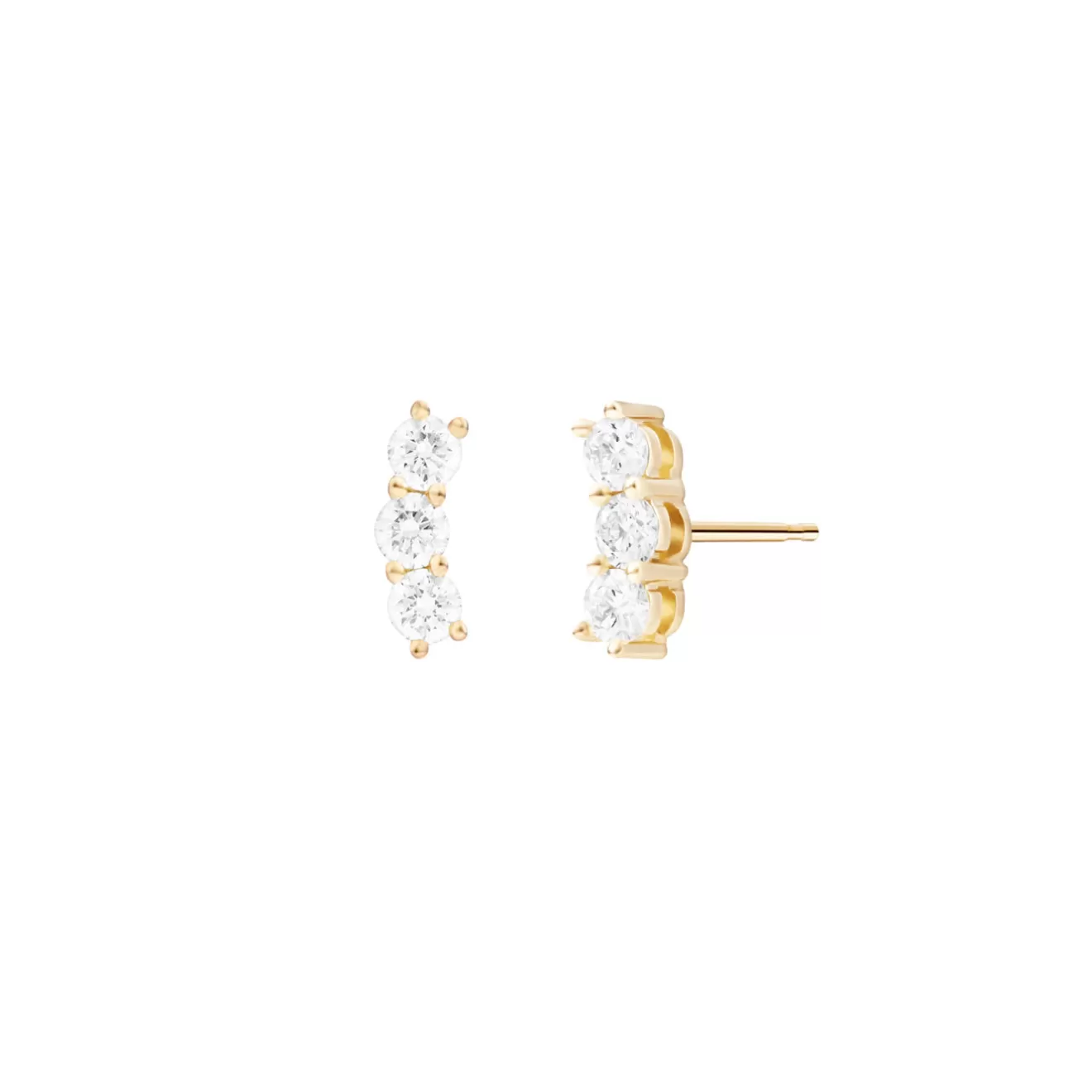 Earrings>Melissa Kaye ARIA TRIPLET STUD Mini