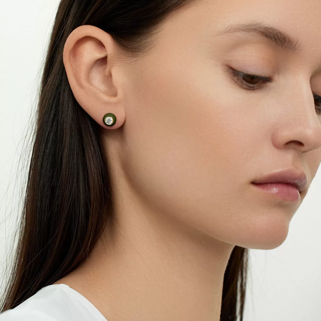 Earrings | Enamel Collection>Melissa Kaye AUDREY STUD Medium (Enamel)