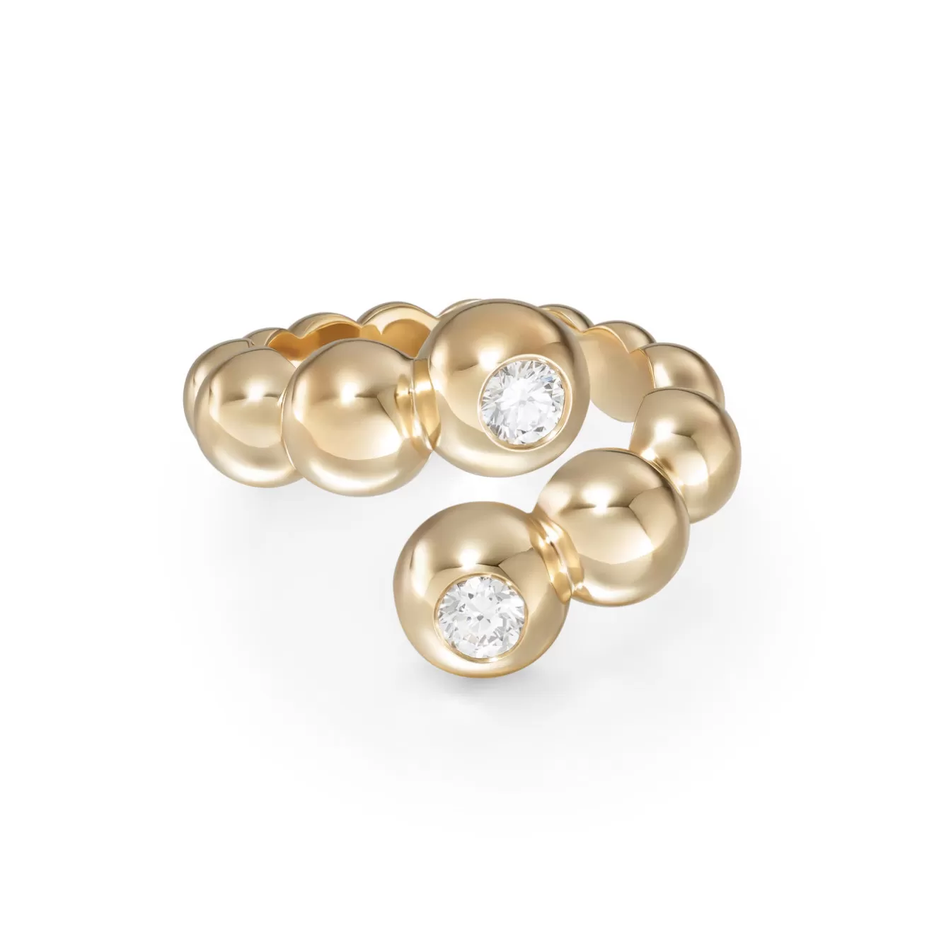 Rings>Melissa Kaye AUDREY WRAP RING (Large To Large - Partial Diamond)