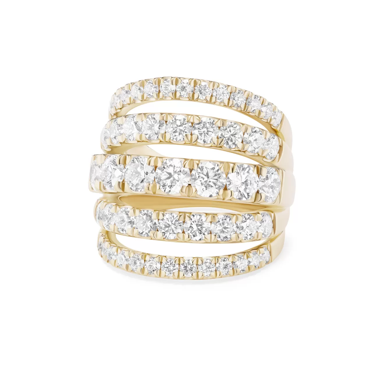 Rings>Melissa Kaye CLARA FIVE ROW RING