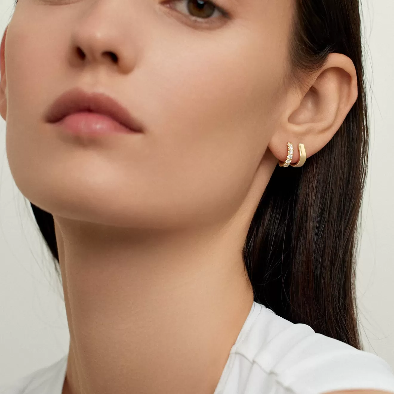 Earrings>Melissa Kaye CLARA HOOP Small