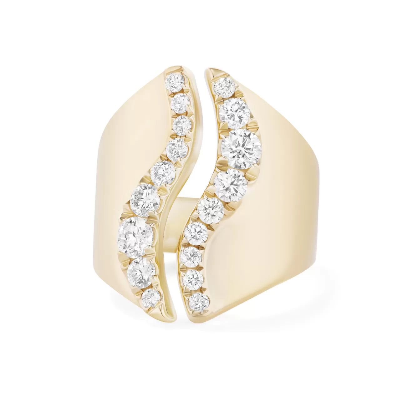 Rings>Melissa Kaye CLARA OPEN WAVE RING