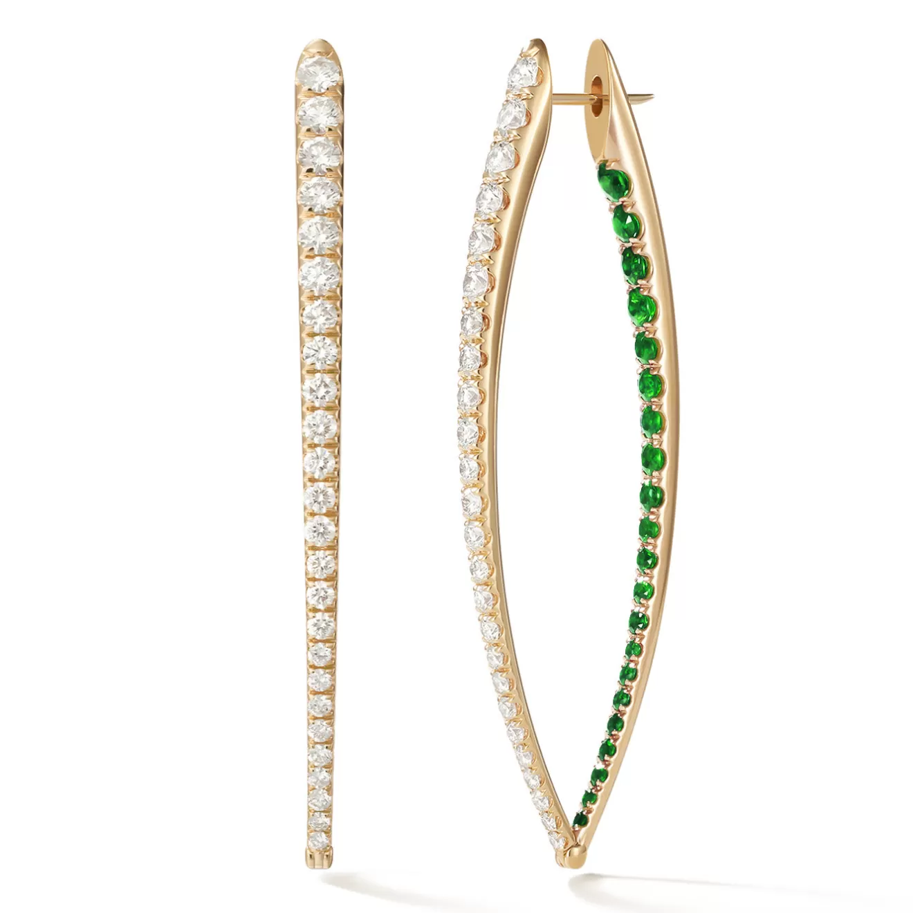 Earrings>Melissa Kaye CRISTINA EARRING XL (Tsavorite Garnet)