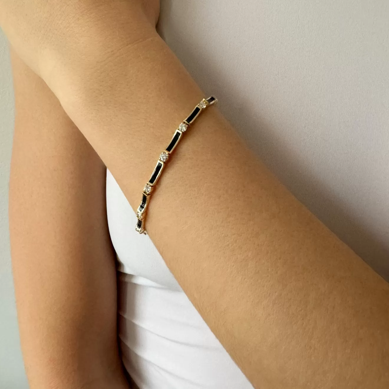 Bracelets | Enamel Collection>Melissa Kaye HONEY LINKED BRACELET (Enamel)