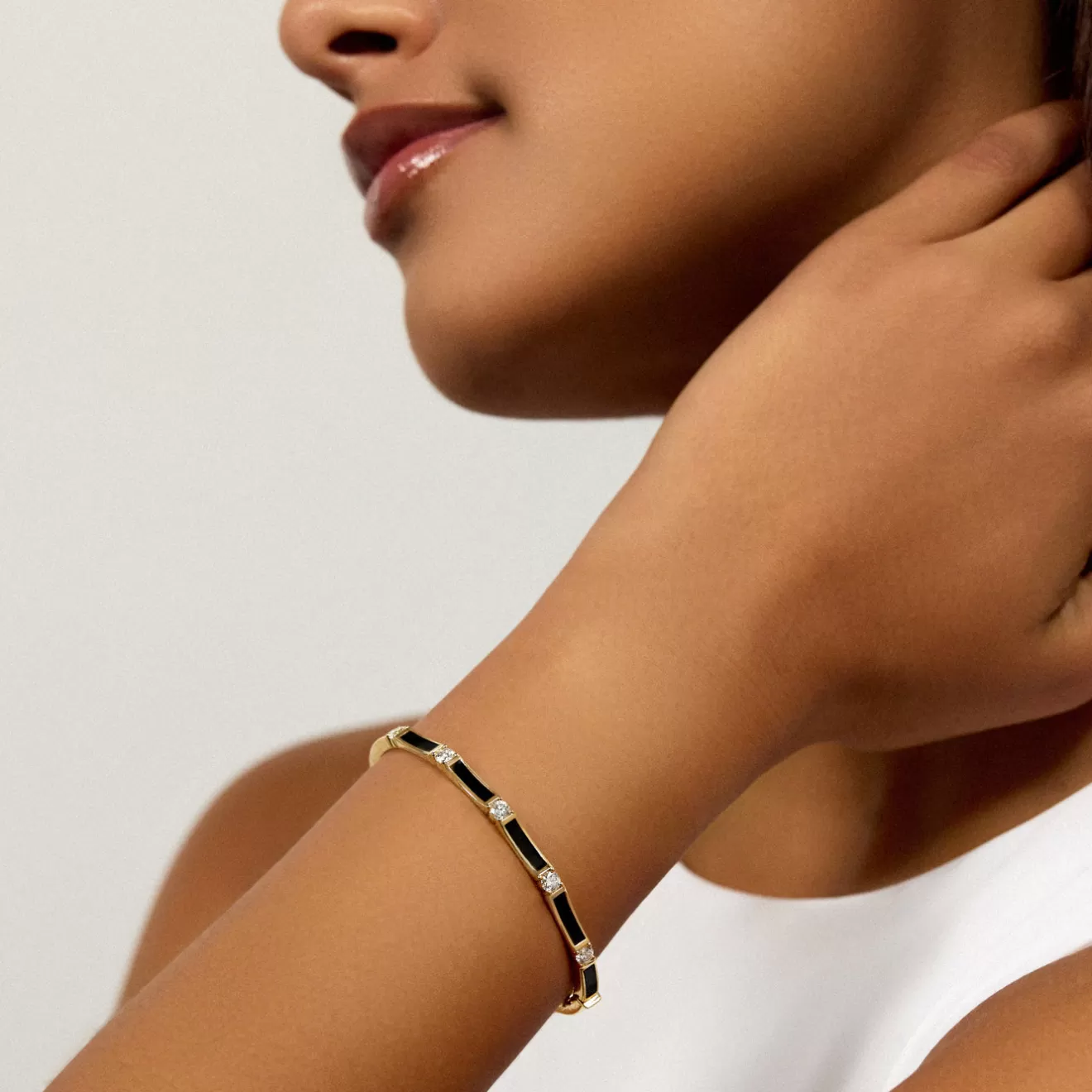 Bracelets | Enamel Collection>Melissa Kaye HONEY STATION CUFF (Enamel)