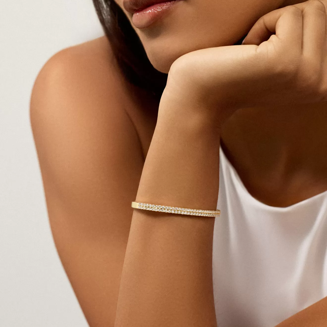 Bracelets>Melissa Kaye LENOX CUFF DOUBLE