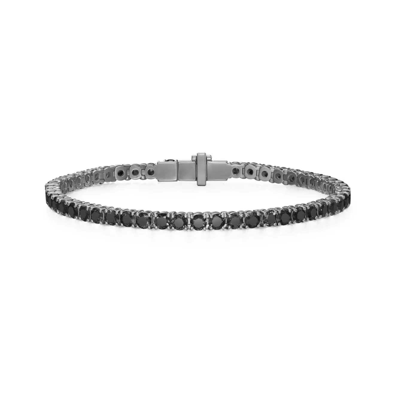 Bracelets>Melissa Kaye LENOX TENNIS BRACELET Medium (Black Diamond)