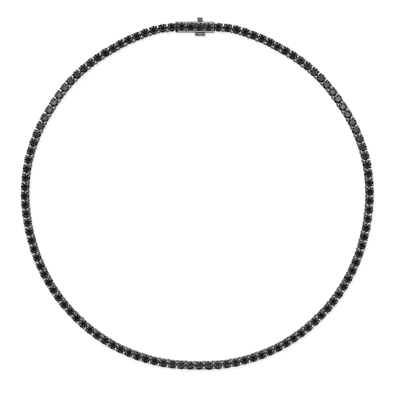 Necklaces>Melissa Kaye LENOX TENNIS NECKLACE Medium (Black Diamond)