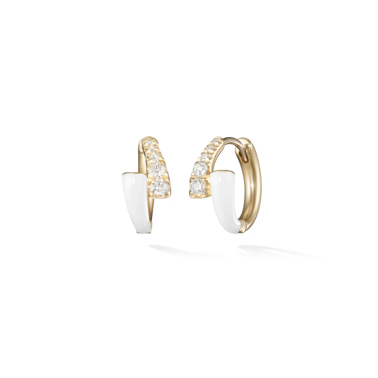 Earrings | Enamel Collection>Melissa Kaye LOLA HUGGIE HOOP (Enamel)