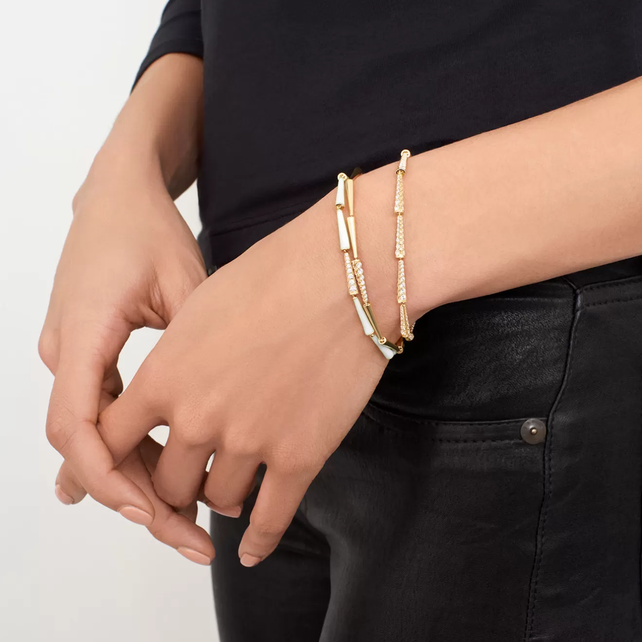 Bracelets | Enamel Collection>Melissa Kaye LOLA LINKED BRACELET (Enamel)