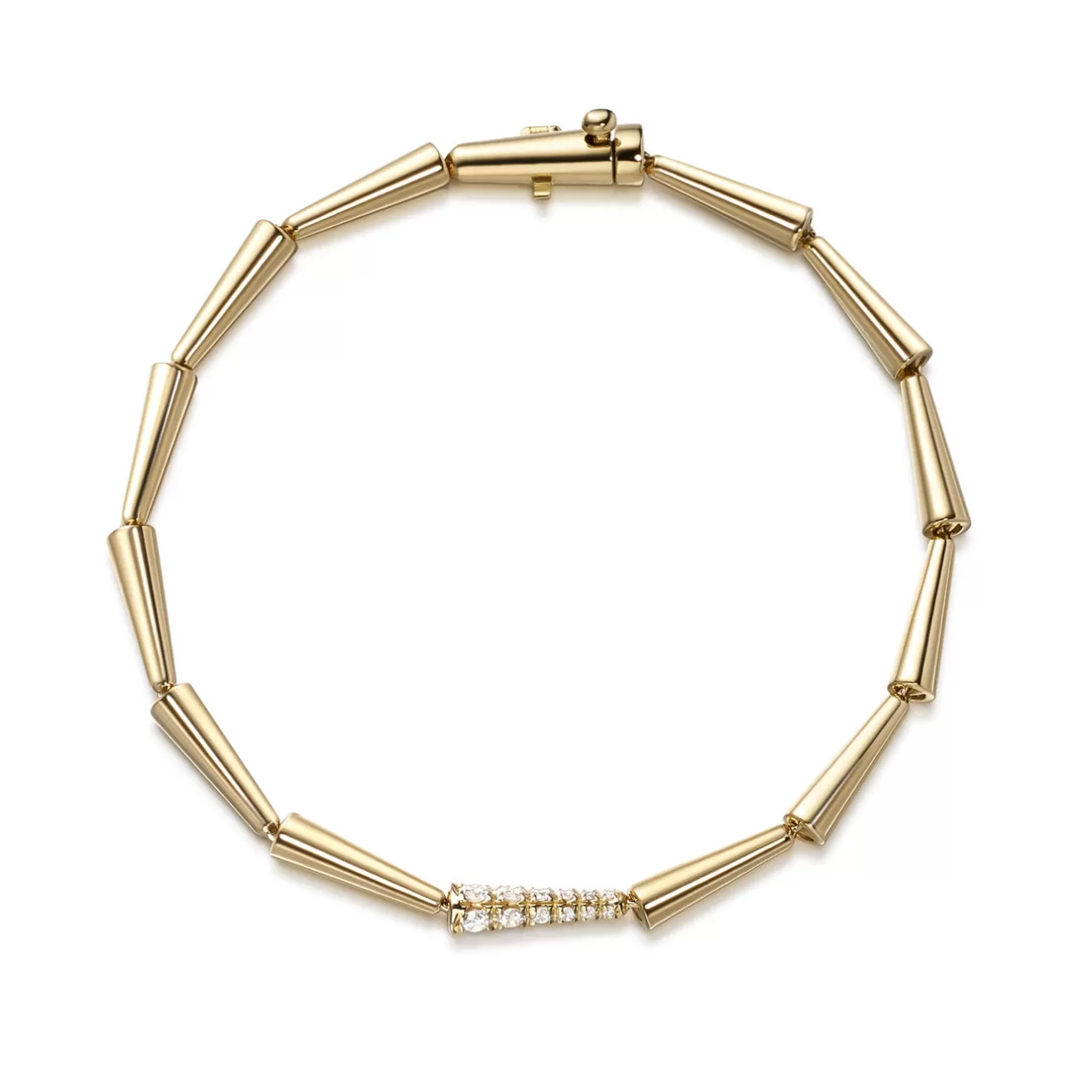 Bracelets>Melissa Kaye LOLA LINKED BRACELET (Gold)