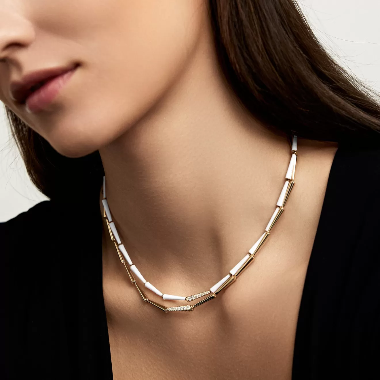 Necklaces | Enamel Collection>Melissa Kaye LOLA LINKED NECKLACE (Enamel)