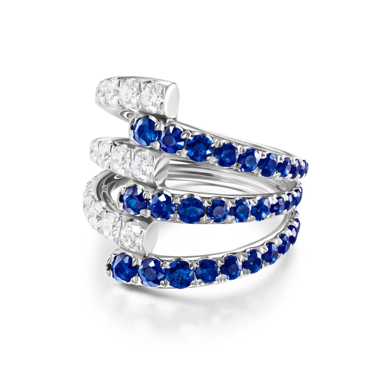 Rings>Melissa Kaye LOLA TRIPLE RING (Blue Sapphire)