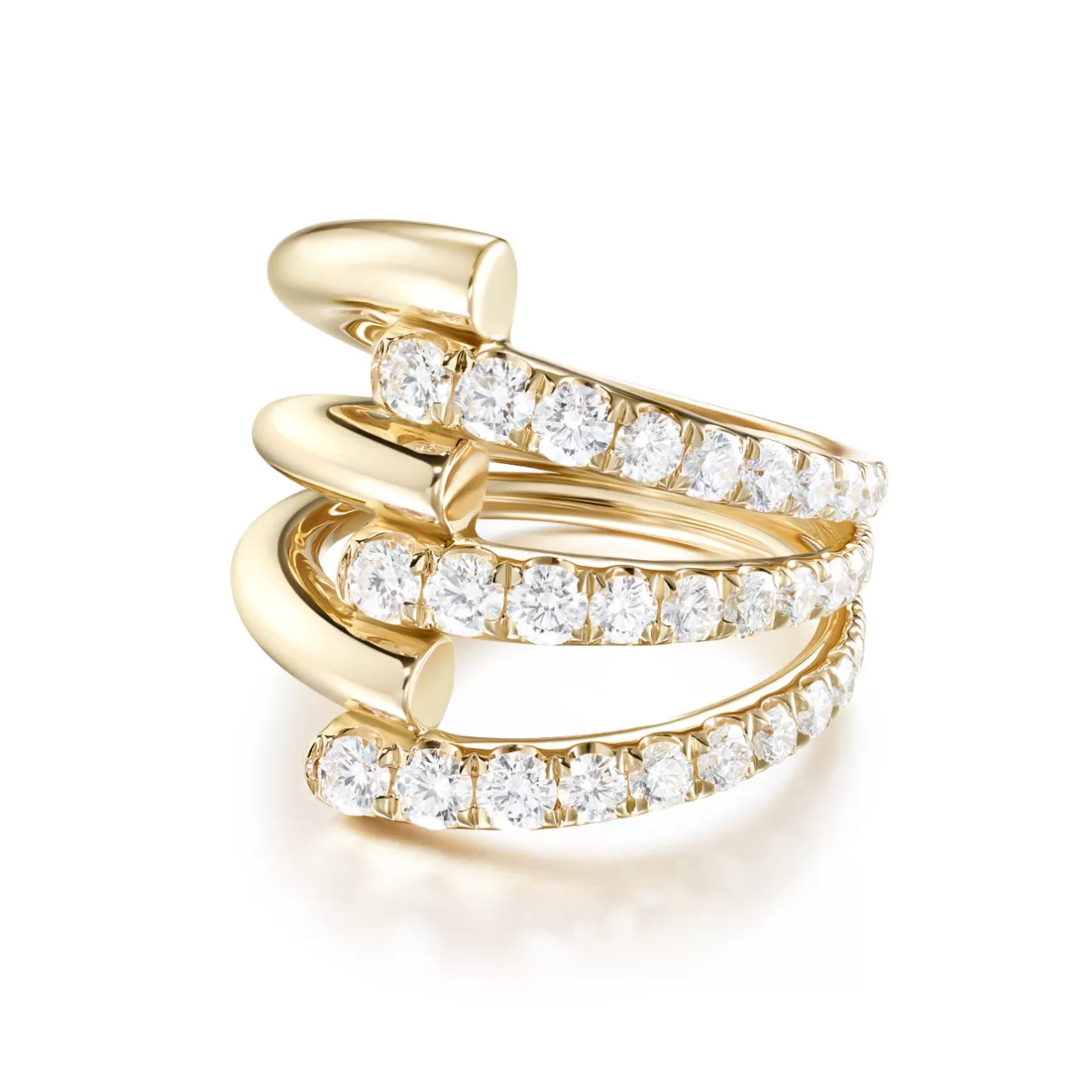 Rings>Melissa Kaye LOLA TRIPLE RING (Partial Diamond)