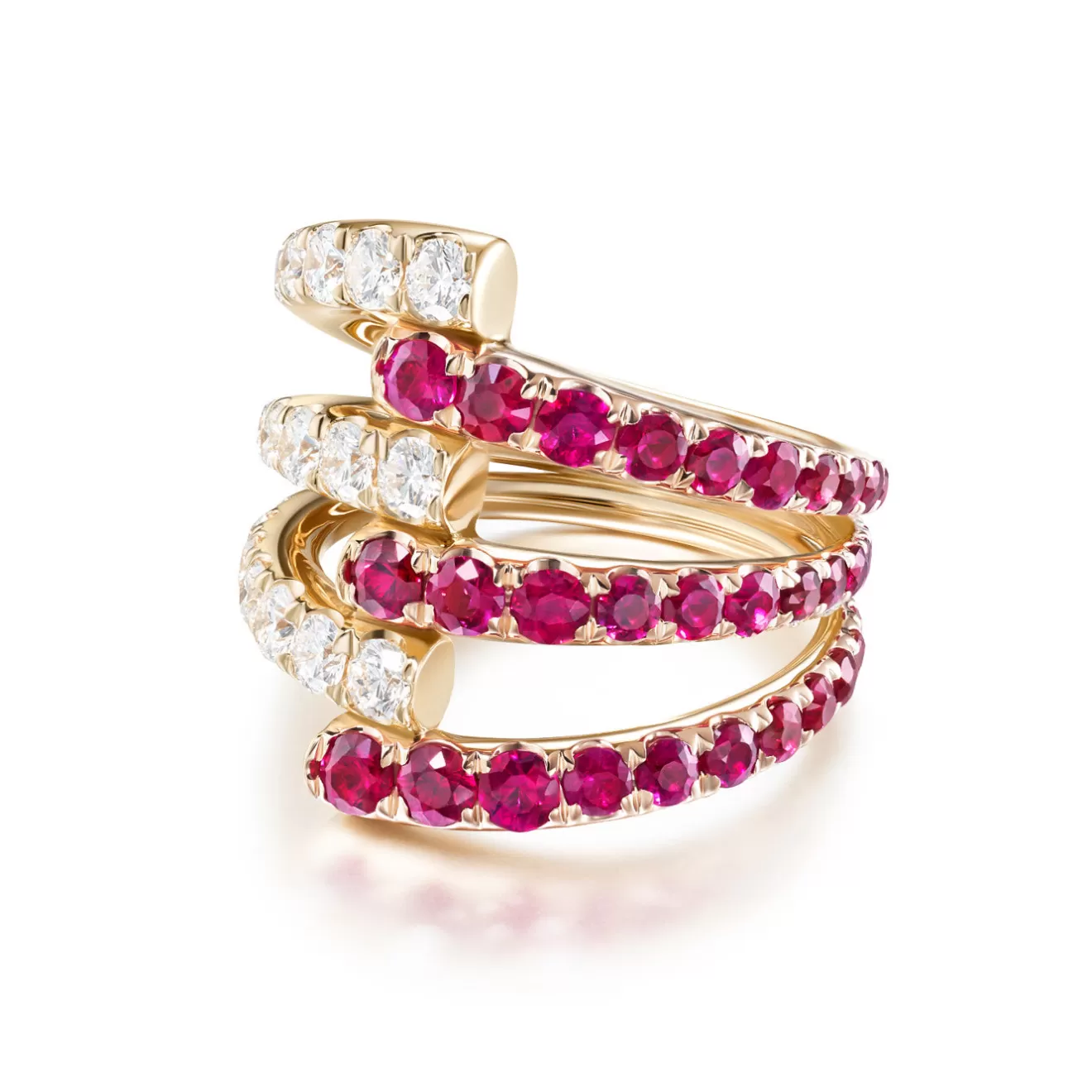 Rings>Melissa Kaye LOLA TRIPLE RING (Ruby)