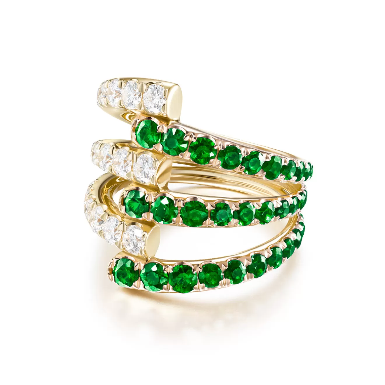 Rings>Melissa Kaye LOLA TRIPLE RING (Tsavorite Garnet)